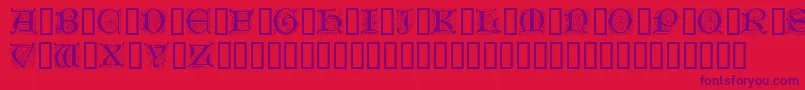 GenzschInitials Font – Purple Fonts on Red Background