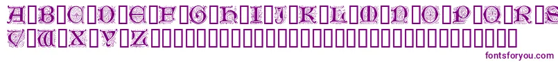 GenzschInitials Font – Purple Fonts on White Background