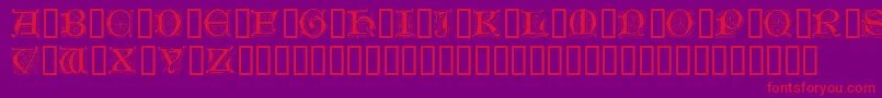 GenzschInitials Font – Red Fonts on Purple Background