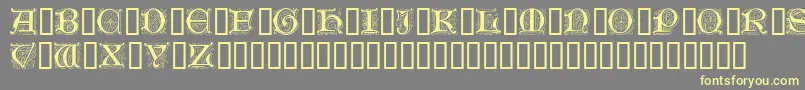 GenzschInitials Font – Yellow Fonts on Gray Background