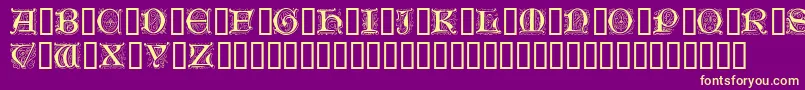 GenzschInitials Font – Yellow Fonts on Purple Background