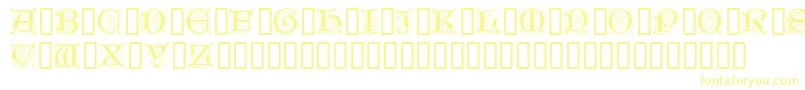 GenzschInitials Font – Yellow Fonts on White Background