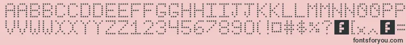 Weitere Informationen zur StarsRevenge-Schriftart StarsRevenge-Schriftart – Schwarze Schriften auf rosa Hintergrund