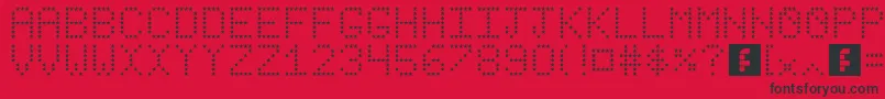 フォントStarsRevenge – 赤い背景に黒い文字