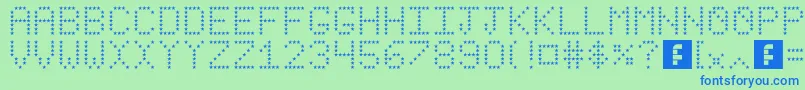 StarsRevenge Font – Blue Fonts on Green Background