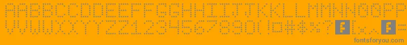 StarsRevenge Font – Gray Fonts on Orange Background