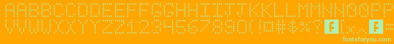 StarsRevenge Font – Green Fonts on Orange Background