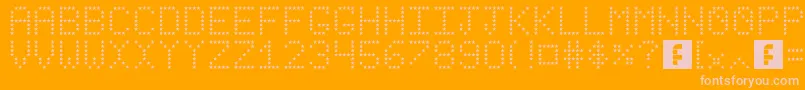 StarsRevenge-Schriftart – Rosa Schriften auf orangefarbenem Hintergrund