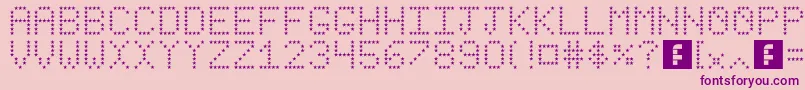 StarsRevenge-Schriftart – Violette Schriften auf rosa Hintergrund