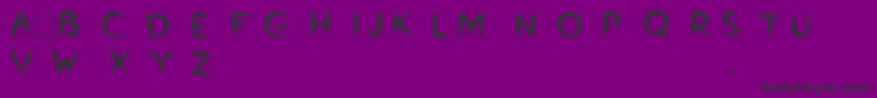 Bumrush-Schriftart – Schwarze Schriften auf violettem Hintergrund