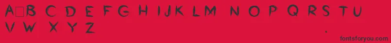 Bumrush Font – Black Fonts on Red Background