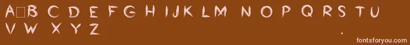 Bumrush Font – Pink Fonts on Brown Background