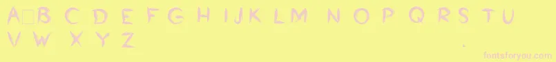 Bumrush Font – Pink Fonts on Yellow Background