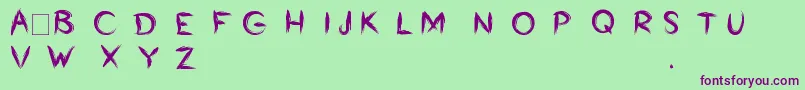 Bumrush Font – Purple Fonts on Green Background