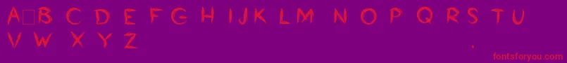 Bumrush Font – Red Fonts on Purple Background