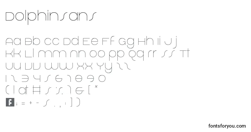 Шрифт DolphinSans – алфавит, цифры, специальные символы