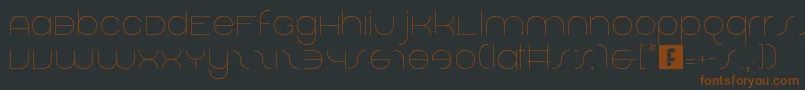 DolphinSans-fontti – ruskeat fontit mustalla taustalla