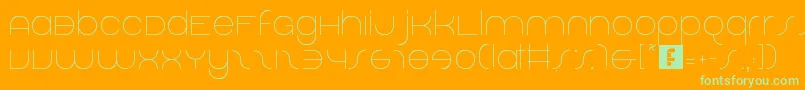 DolphinSans Font – Green Fonts on Orange Background