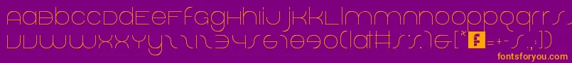 DolphinSans Font – Orange Fonts on Purple Background