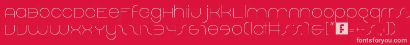 DolphinSans Font – Pink Fonts on Red Background