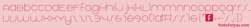 DolphinSans Font – Red Fonts on Pink Background