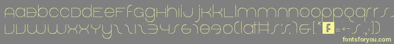 DolphinSans Font – Yellow Fonts on Gray Background