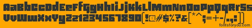 Blackentina4f Font – Black Fonts on Orange Background