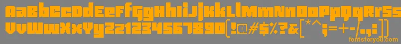 Blackentina4f Font – Orange Fonts on Gray Background