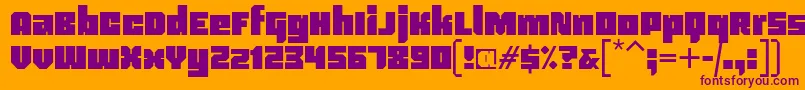 Blackentina4f Font – Purple Fonts on Orange Background