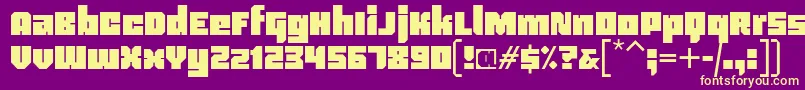 Blackentina4f Font – Yellow Fonts on Purple Background