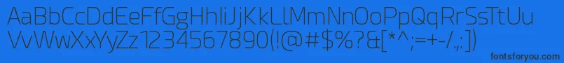 EsphimereExtraLight Font – Black Fonts on Blue Background