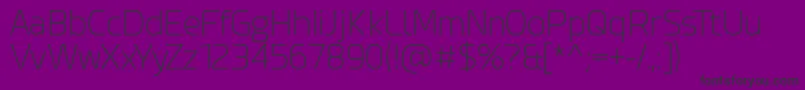 フォントEsphimereExtraLight – 紫の背景に黒い文字
