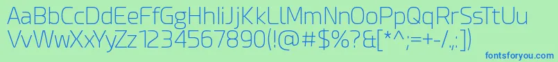 フォントEsphimereExtraLight – 青い文字は緑の背景です。