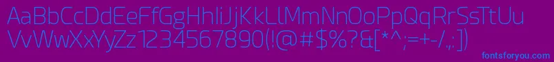 EsphimereExtraLight Font – Blue Fonts on Purple Background