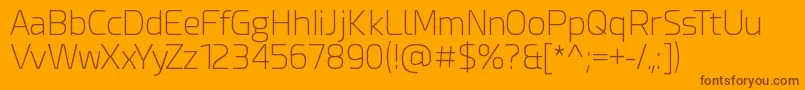 EsphimereExtraLight Font – Brown Fonts on Orange Background