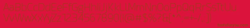 EsphimereExtraLight Font – Brown Fonts on Red Background