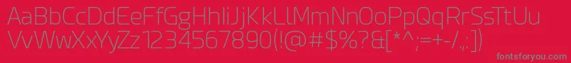 EsphimereExtraLight Font – Gray Fonts on Red Background