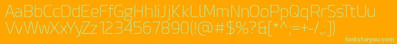 EsphimereExtraLight Font – Green Fonts on Orange Background