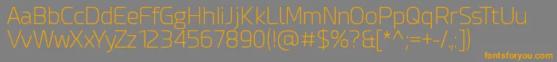 EsphimereExtraLight Font – Orange Fonts on Gray Background