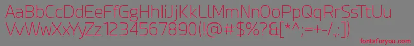 EsphimereExtraLight Font – Red Fonts on Gray Background