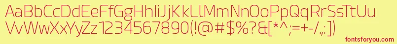 EsphimereExtraLight Font – Red Fonts on Yellow Background