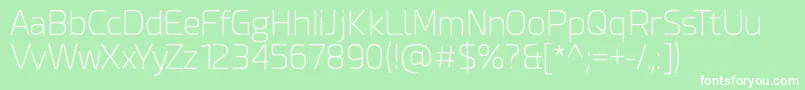 EsphimereExtraLight Font – White Fonts on Green Background