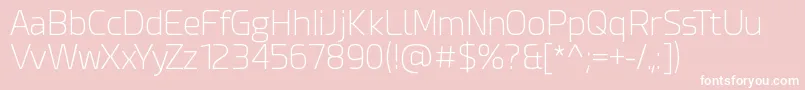 EsphimereExtraLight Font – White Fonts on Pink Background