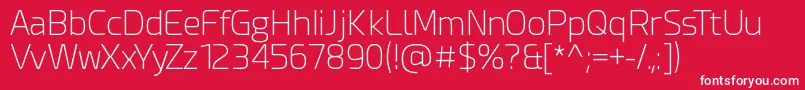 EsphimereExtraLight Font – White Fonts on Red Background