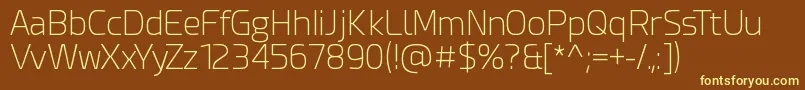 EsphimereExtraLight Font – Yellow Fonts on Brown Background