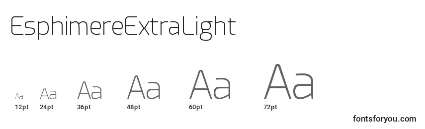 EsphimereExtraLight Font Sizes
