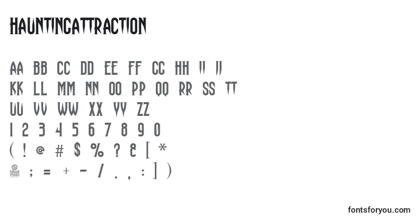 HauntingAttractionフォント–アルファベット、数字、特殊文字