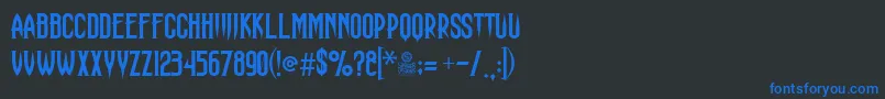 HauntingAttraction Font – Blue Fonts on Black Background