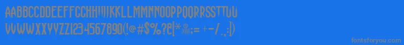 HauntingAttraction Font – Gray Fonts on Blue Background