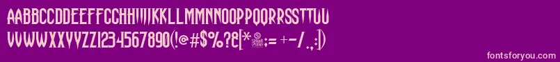 HauntingAttraction Font – Pink Fonts on Purple Background